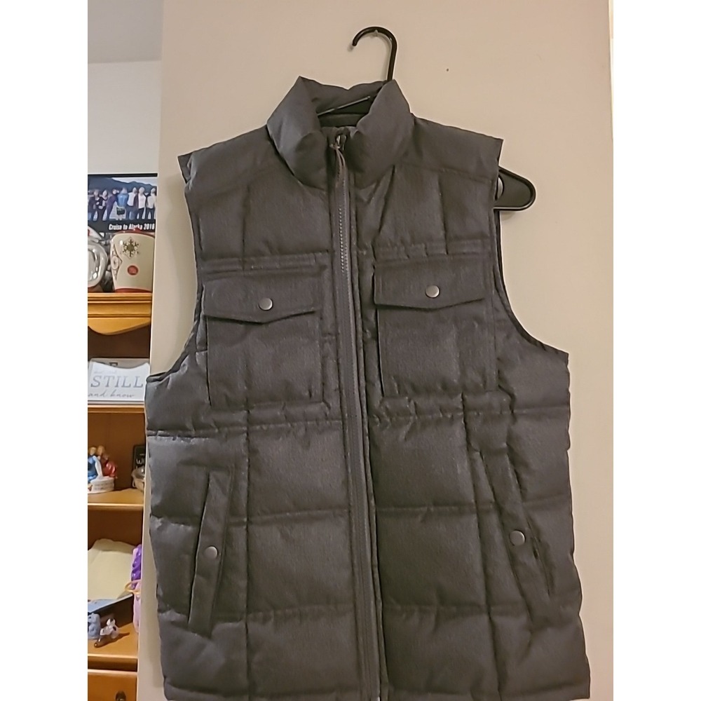 Goodfellow & Co Men's SMALL Charcoal Gray Full Zipper Insulated Puffer Vest